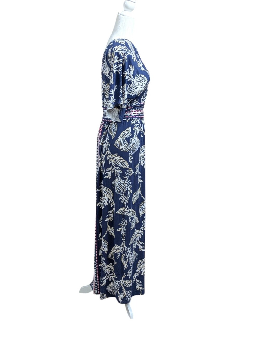 Lily Pulitzer Parigi Boat Neck Maxi Dress Low Tide Coastal Navy Size Small - Picture 6 of 11